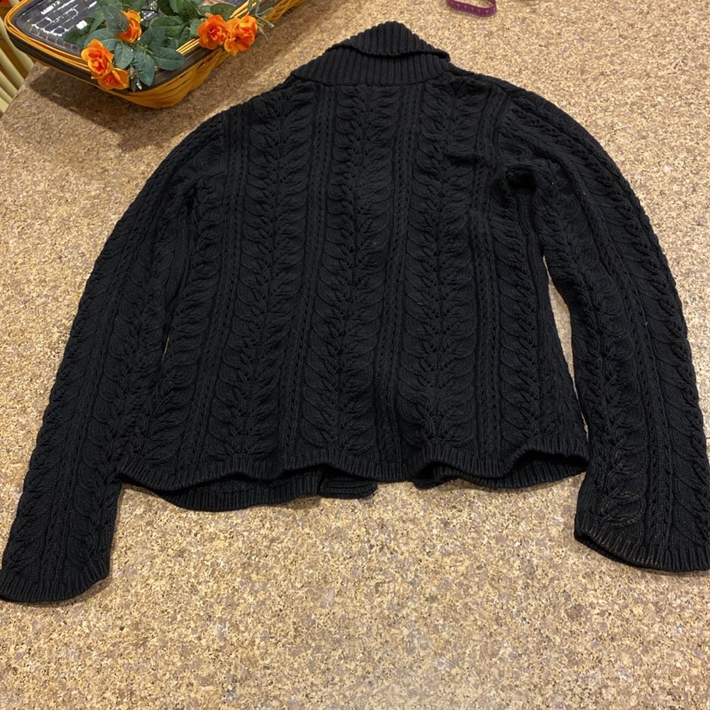 J Jill Black Long Sleeve Sweater With FLAWS Small - Picture 11 of 16